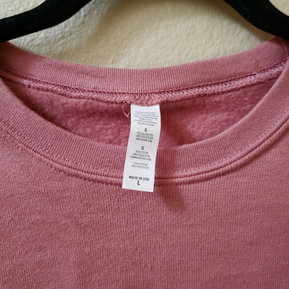 Dusty pink fleece crop top - Picture 3 of 6